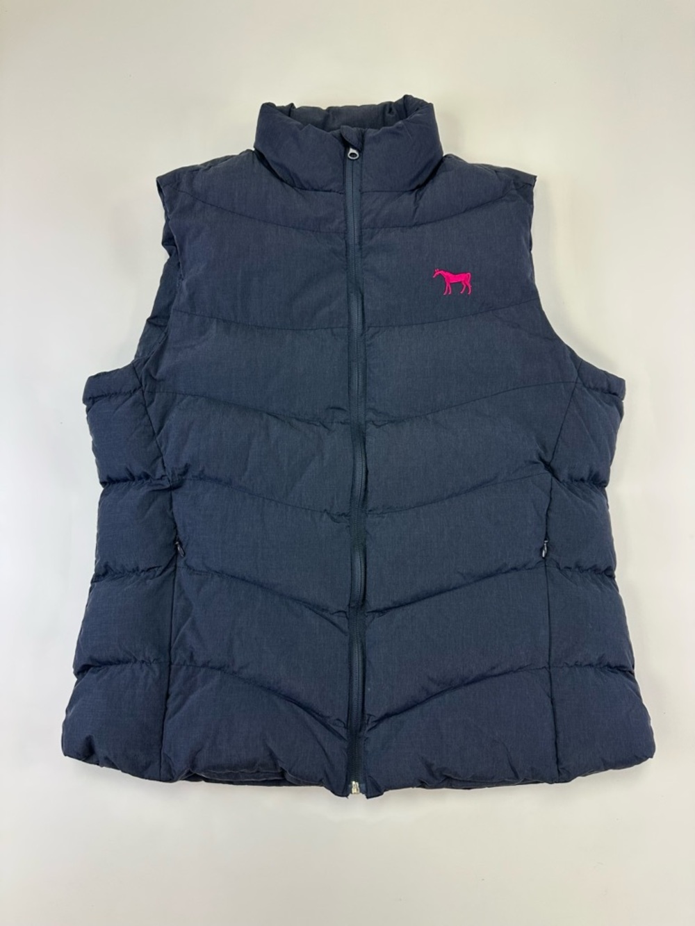 Aerion Navy Puffer Vest Equestrian Riding Layer Preppy Outdoor Style XL fits 12